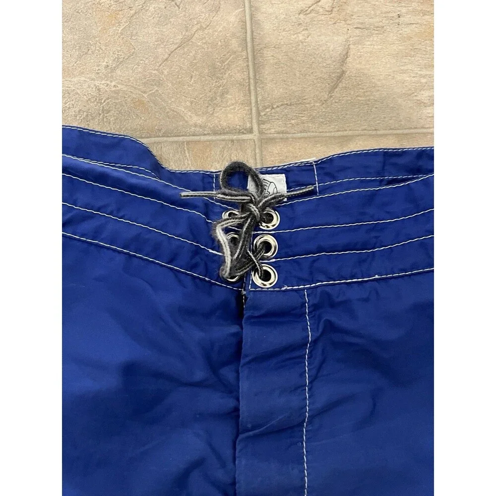 Vintage Birdwell Beach Britches Board Shorts in Blue Men 38 Made in USA Beach